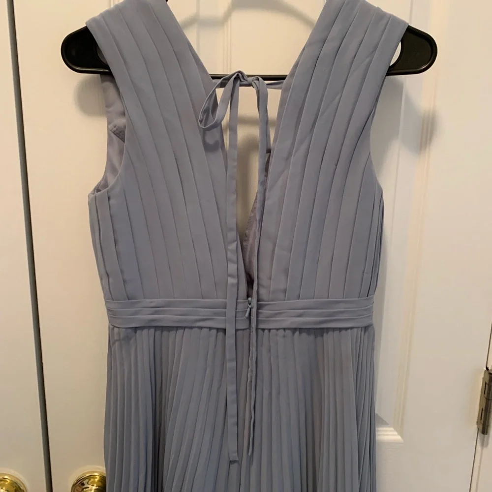 Beautiful Blue prom dress with Pleated skirt
